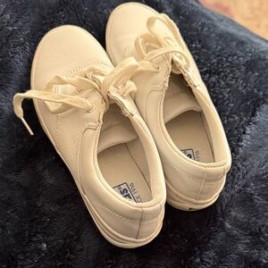 Keds Kids Cream Lace-Up Canvas Sneakers